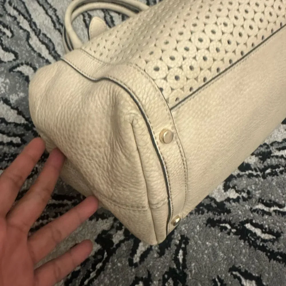 Kate Spade Beige Perforated Satchel